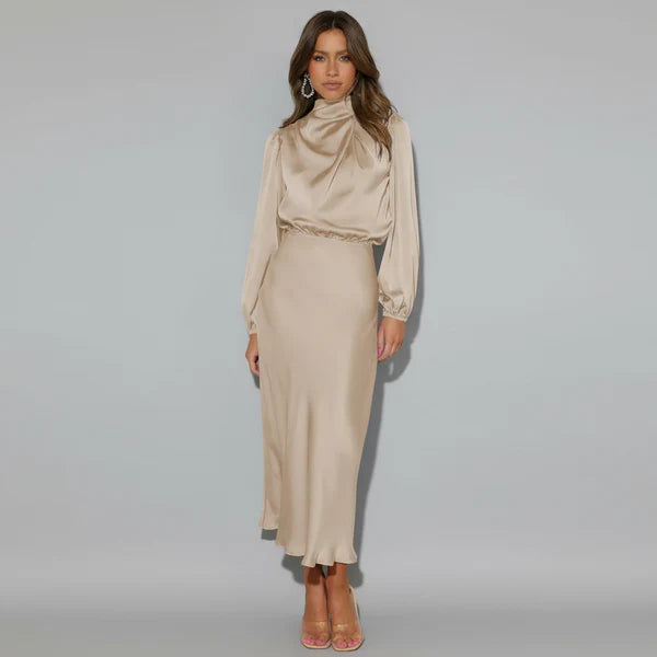 שמלת מקסי רוז – לנשים בעיצוב אלגנטי מבית ʟᴜɴᴀʀᴇ