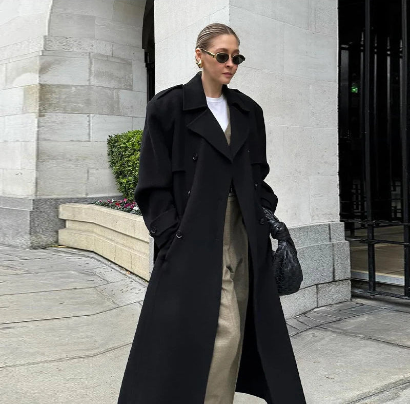 מעיל אלגנט ארוך – לנשים בעיצוב אלגנטי מבית ʟᴜɴᴀʀᴇ