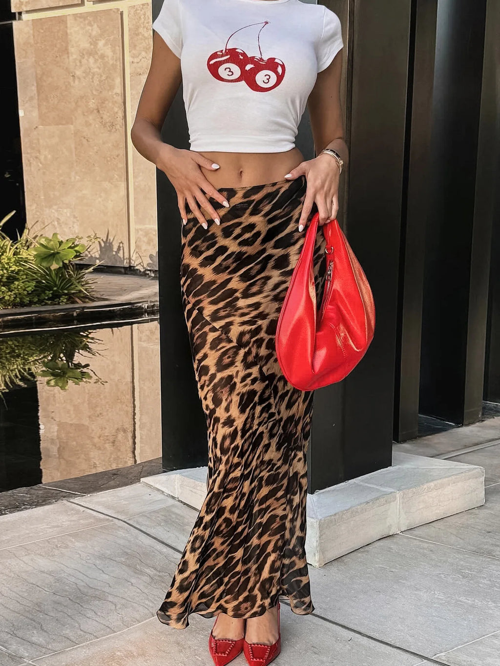 חצאית מנומרת דגם שלי – לנשים בעיצוב אלגנטי מבית ʟᴜɴᴀʀᴇ