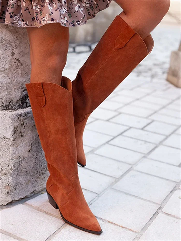 מגפי ברך בוקרים – לנשים בעיצוב אלגנטי מבית ʟᴜɴᴀʀᴇ