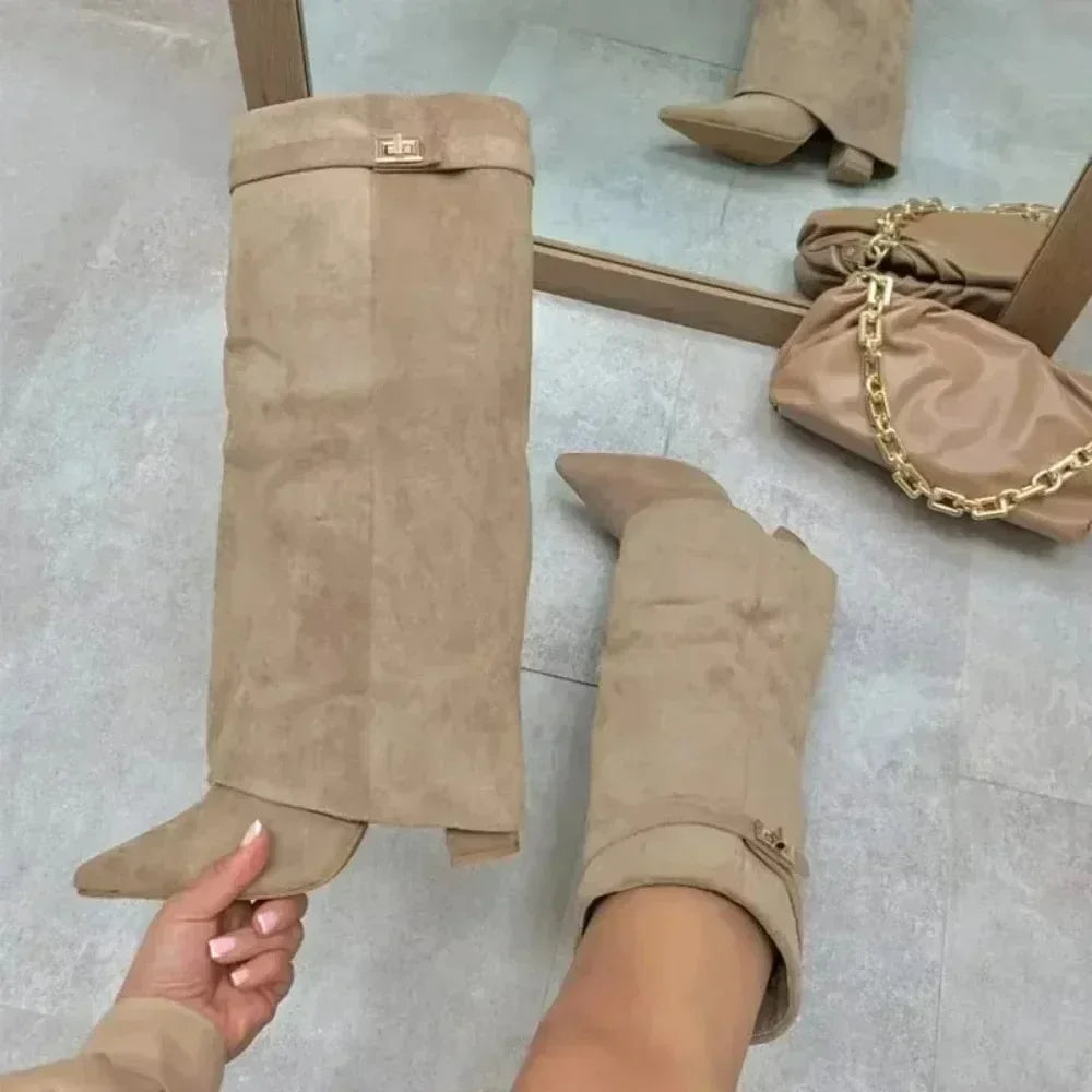 מגפי עקב ערב – לנשים בעיצוב אלגנטי מבית ʟᴜɴᴀʀᴇ