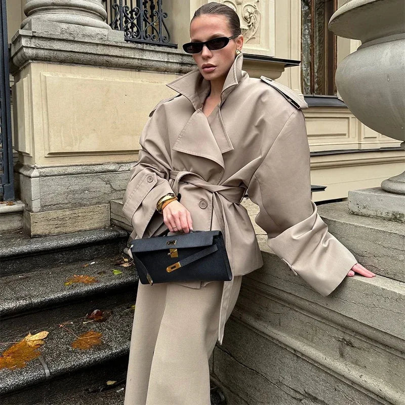 מעיל טרנץ' דגם טל – לנשים בעיצוב אלגנטי מבית ʟᴜɴᴀʀᴇ