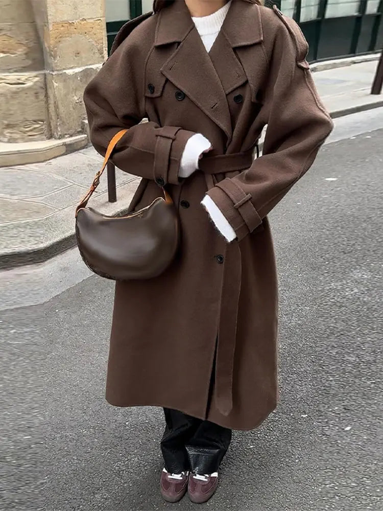 מעיל אלגנט ארוך – לנשים בעיצוב אלגנטי מבית ʟᴜɴᴀʀᴇ