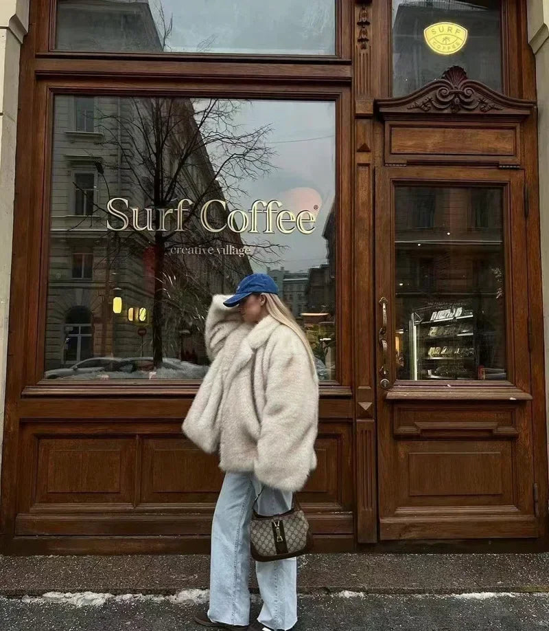 מעיל פרווה ארוך דגם תומר – לנשים בעיצוב אלגנטי מבית ʟᴜɴᴀʀᴇ