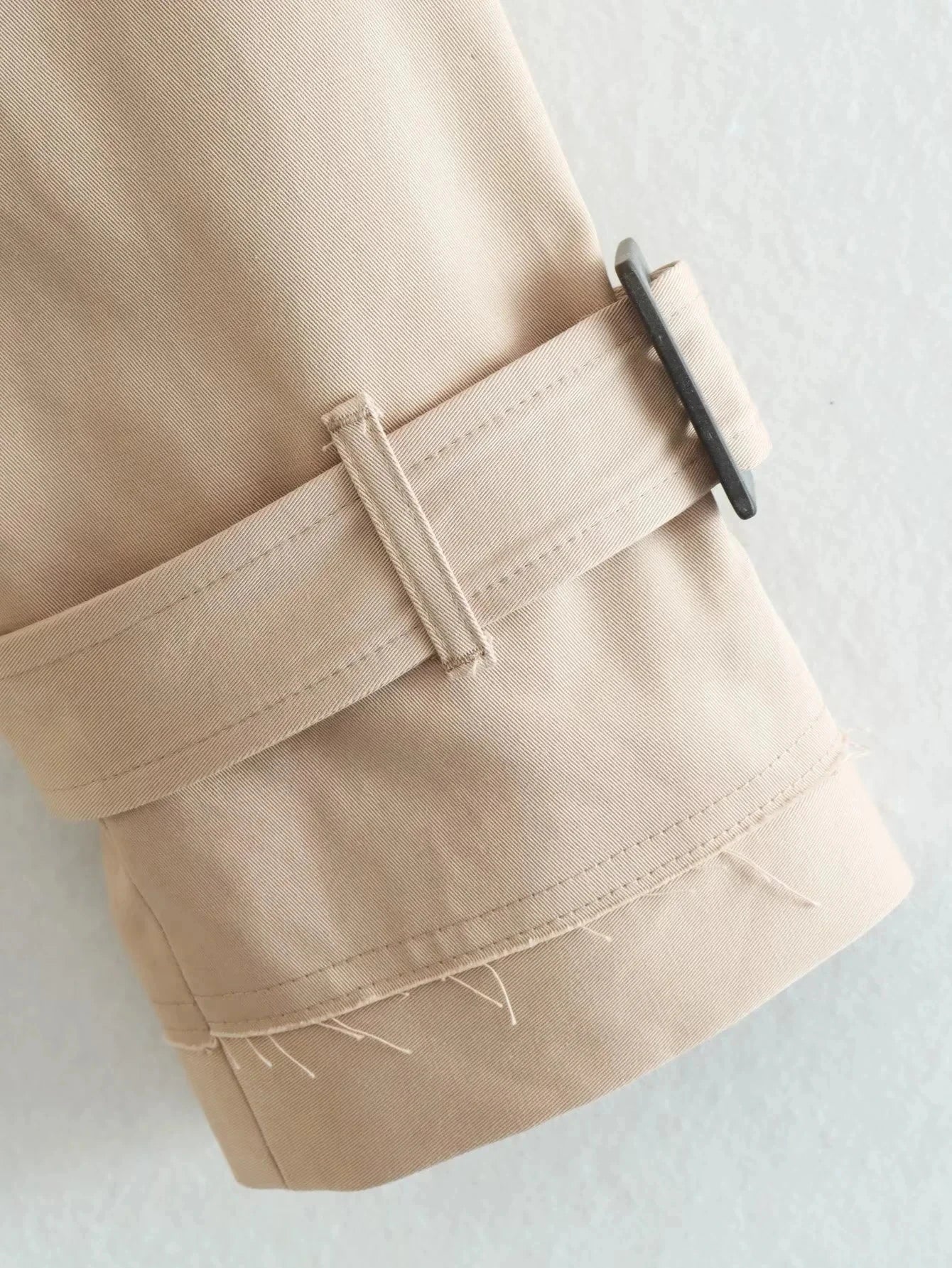 ג'קט טרנץ' קצר עם קשירה – לנשים בעיצוב אלגנטי מבית ʟᴜɴᴀʀᴇ