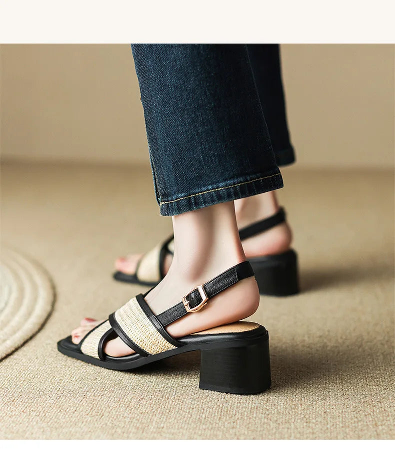 סנדלי עקב גפן – לנשים בעיצוב אלגנטי מבית ʟᴜɴᴀʀᴇ